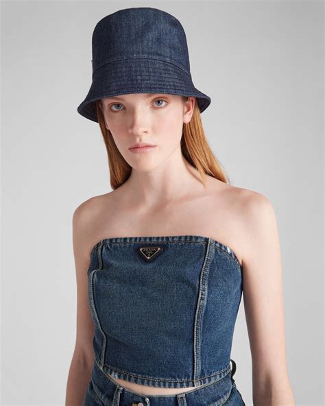 prada denim tube top|prada denim shirt women's.